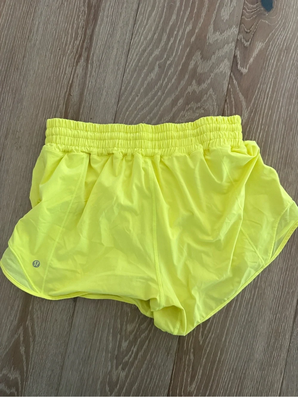 Neon Yellow lululemon hotty hot shorts